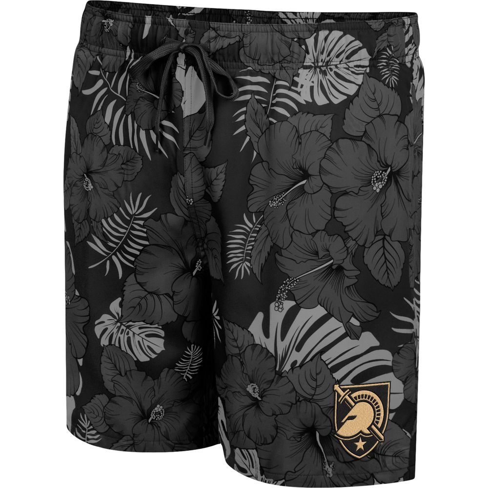 Men's Colosseum Black Army Knights The Dude Swim Shorts