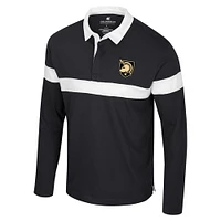 Men's Colosseum  Black Army Knights Too Cool For School Long Sleeve Polo