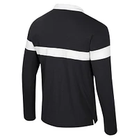 Men's Colosseum  Black Army Knights Too Cool For School Long Sleeve Polo