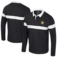 Polo à manches longues pour homme Colosseum Black Army Knights Too Cool For School