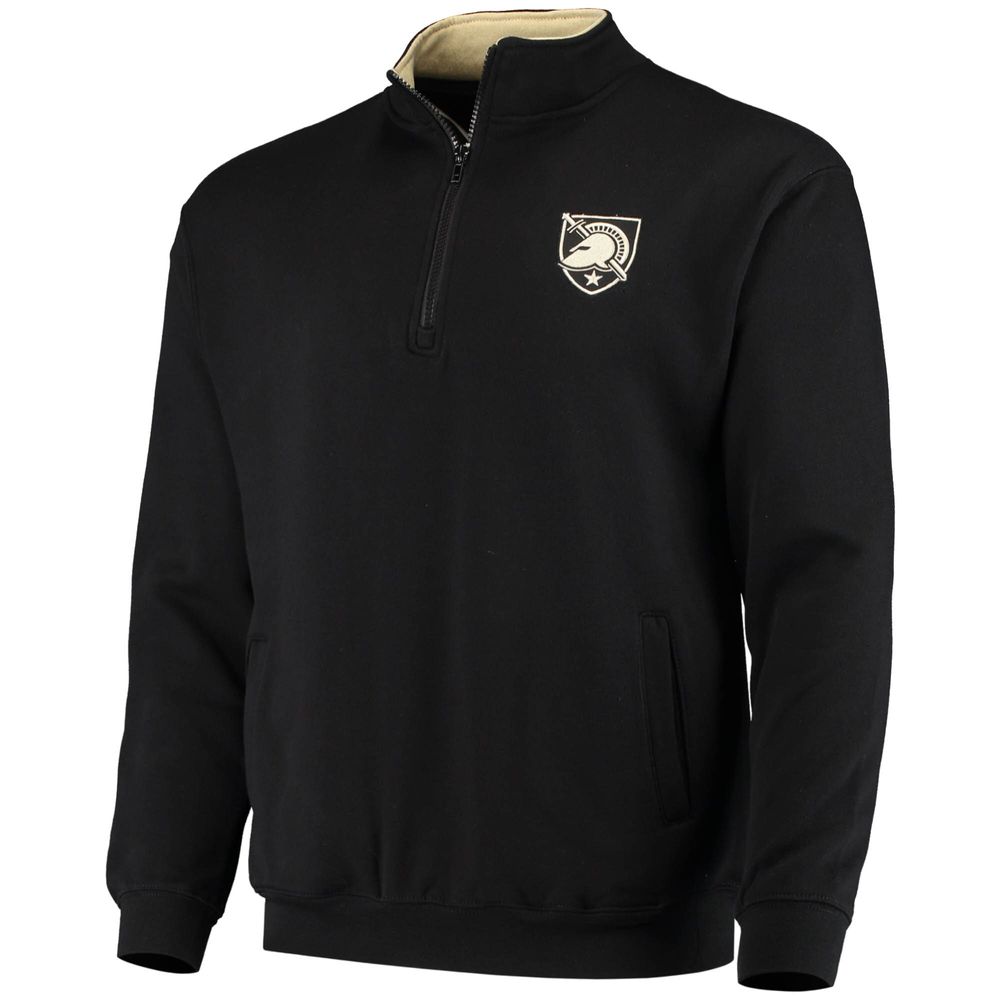 Men's Colosseum Black Army Knights Tortugas Logo Quarter-Zip Jacket