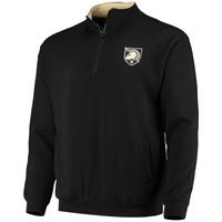 Men's Colosseum Black Army Knights Tortugas Logo Quarter-Zip Jacket