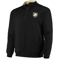Men's Colosseum Black Army Knights Tortugas Logo Quarter-Zip Jacket