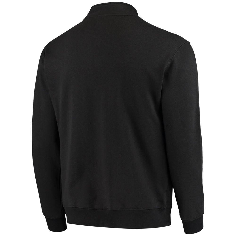 Men's Colosseum Black Army Knights Tortugas Logo Quarter-Zip Jacket