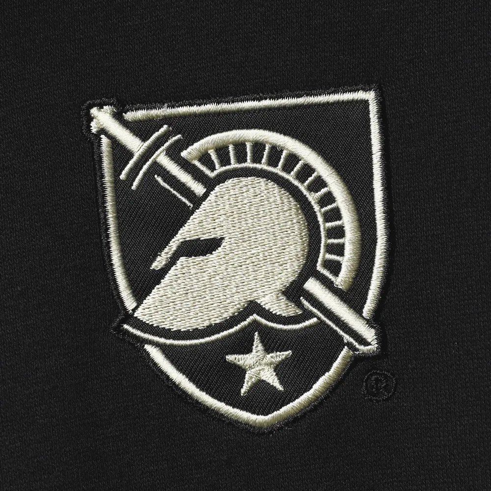 Men's Colosseum Black Army Knights Tortugas Logo Quarter-Zip Jacket