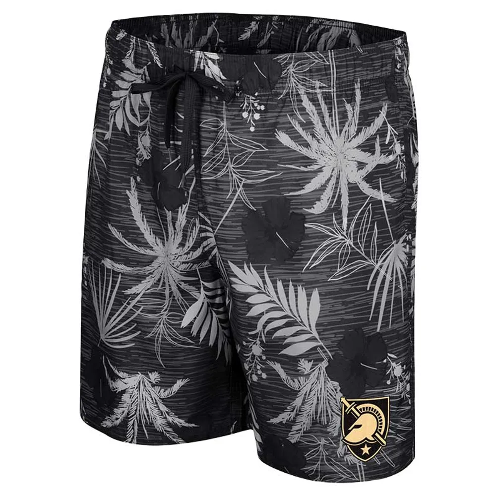 Men's Colosseum Black Army Knights What Else is New Swim Shorts