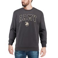 Men's Colosseum Charcoal Army Black Knights Arch & Logo Crew Neck Sweatshirt