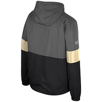 Men's Colosseum Charcoal Army Black Knights Miles Full-Zip Jacket