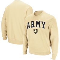 Men's Colosseum Gold Army Black Knights Arch & Logo Crew Neck Sweatshirt