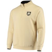 Men's Colosseum Gold Army Black Knights Tortugas Logo Quarter-Zip Jacket