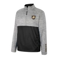 Men's Colosseum Gray Army Black Knights John Half-Zip Jacket