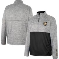 Men's Colosseum Gray Army Black Knights John Half-Zip Jacket