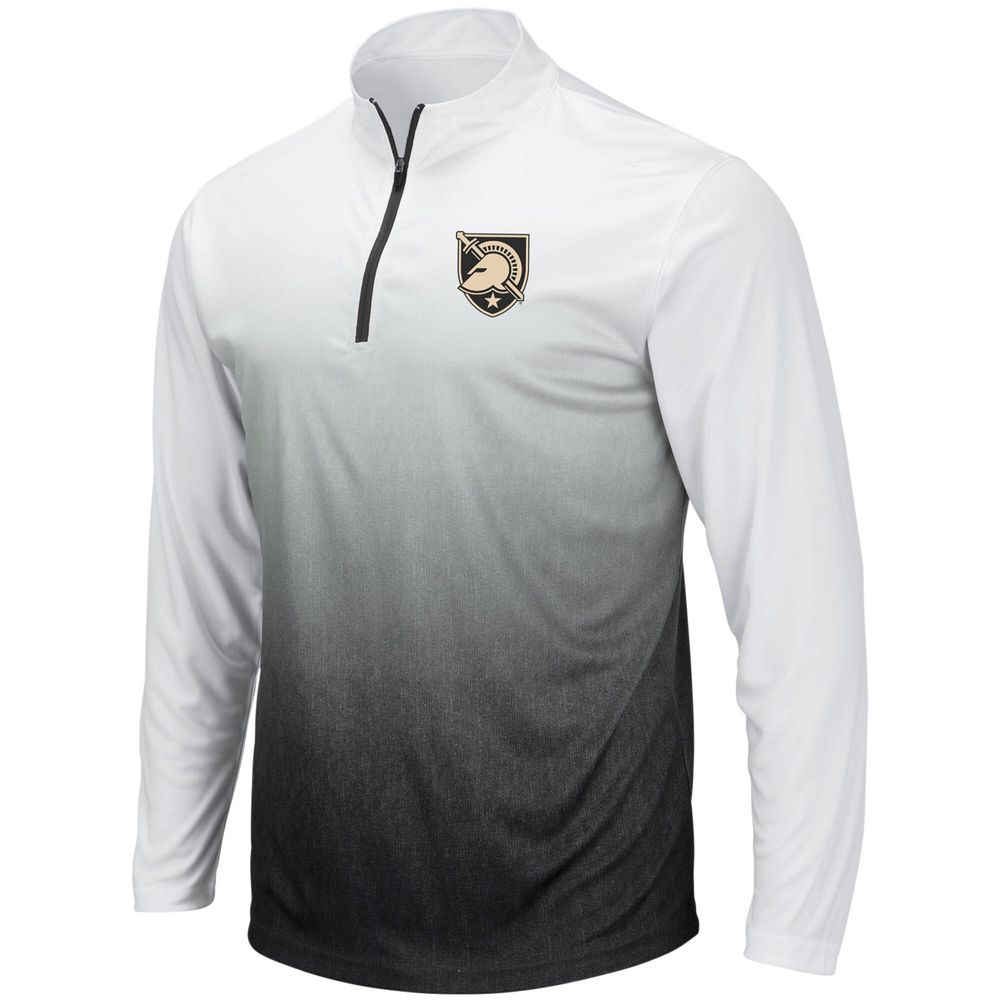 Men's Colosseum Gray Army Black Knights Magic Team Logo Quarter-Zip Jacket