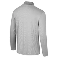 Men's Colosseum Gray Army Black Knights Tuck Quarter-Zip Top