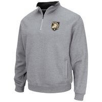 Men's Colosseum Heathered Gray Army Black Knights Tortugas Team Logo Quarter-Zip Jacket