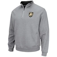 Men's Colosseum Heathered Gray Army Black Knights Tortugas Team Logo Quarter-Zip Jacket