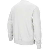 Men's Colosseum White Army Black Knights Arch & Logo Crew Neck Sweatshirt