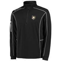 Men's Columbia Golf Black Army Knights Shotgun Omni-Wick Quarter-Zip Pullover Jacket