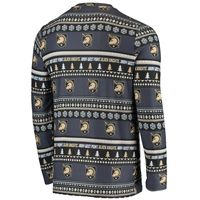 Men's Concepts Sport Black Army Knights Ugly Sweater Knit Long Sleeve Top and Pant Set