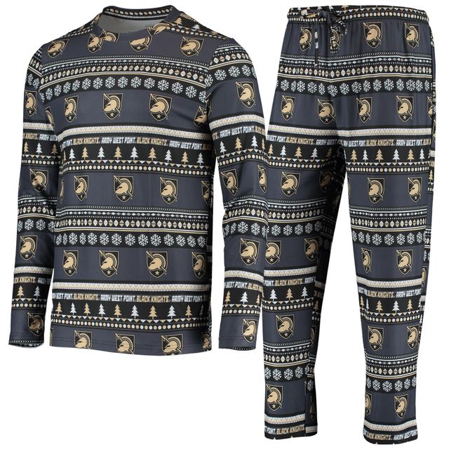 Concepts Sport Black Army Knights Ugly Sweater Knit Haut à manches longues et ensemble pantalon