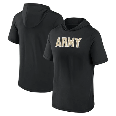 T-shirt à capuche avec logo principal Fanatics Black Army Knights pour hommes