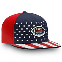 Casquette Snapback réglable Fanatics Navy/Red Army Black Knights vs. Navy Midshipmen Americana pour hommes