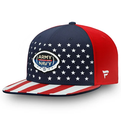 Casquette Snapback réglable Fanatics Navy/Red Army Black Knights vs. Navy Midshipmen Americana pour hommes