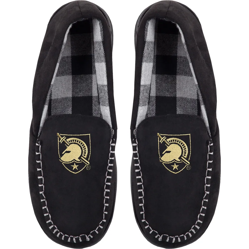 Army Black Knights FOCO Team Logo Flannel Moccasin Slippers
