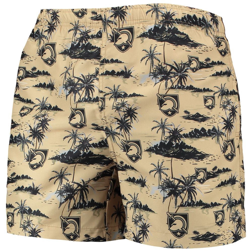 Men's FOCO Gold Army Black Knights Island Palm Swim Trunks