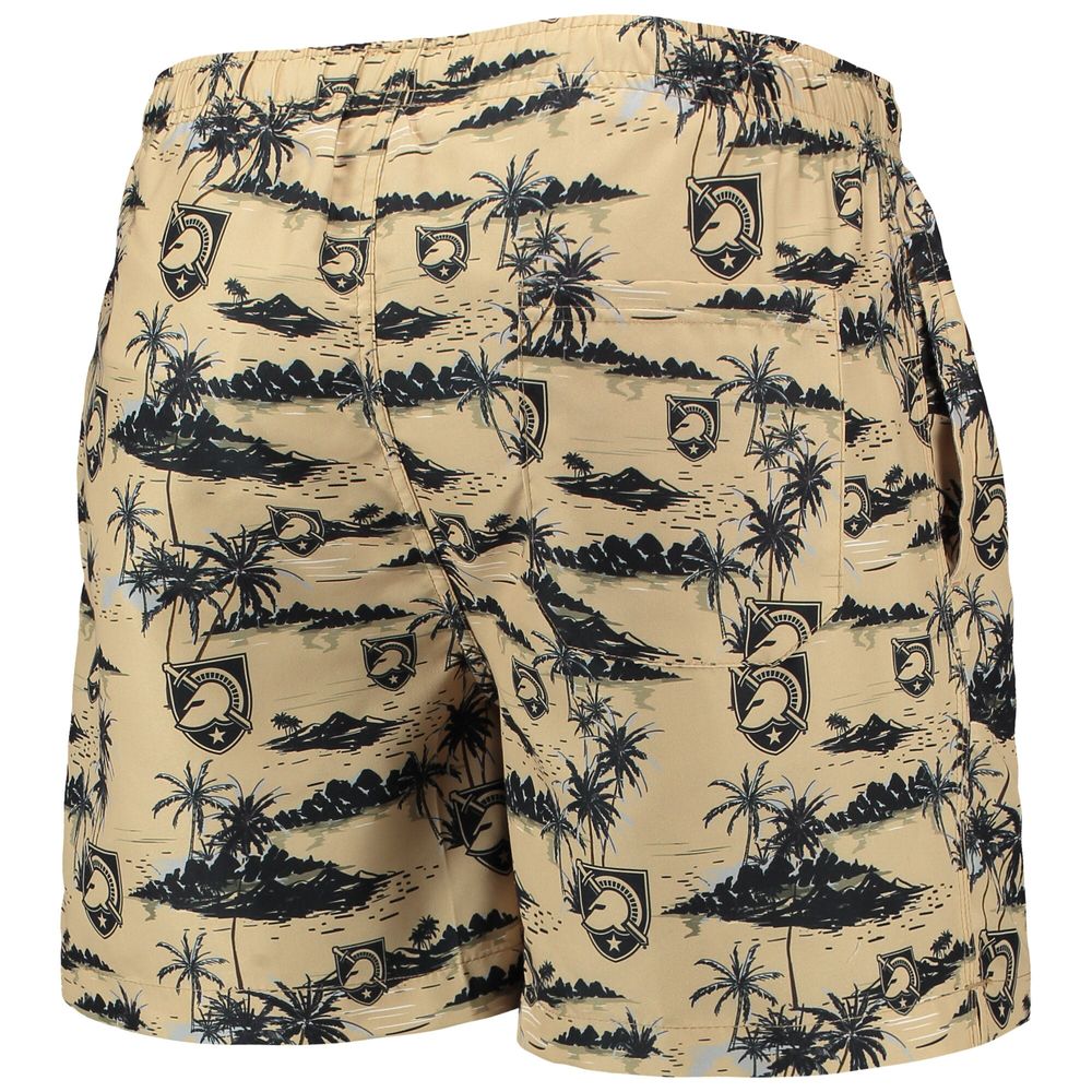 Men's FOCO Gold Army Black Knights Island Palm Swim Trunks