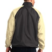 Men's G-III Sports by Carl Banks Black/Gold Army Black Knights Point Guard Raglan Half-Zip Jacket