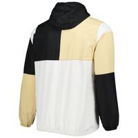 Men's G-III Sports by Carl Banks White/Black Army Black Knights Fair Catch Half-Zip Anorak Jacket