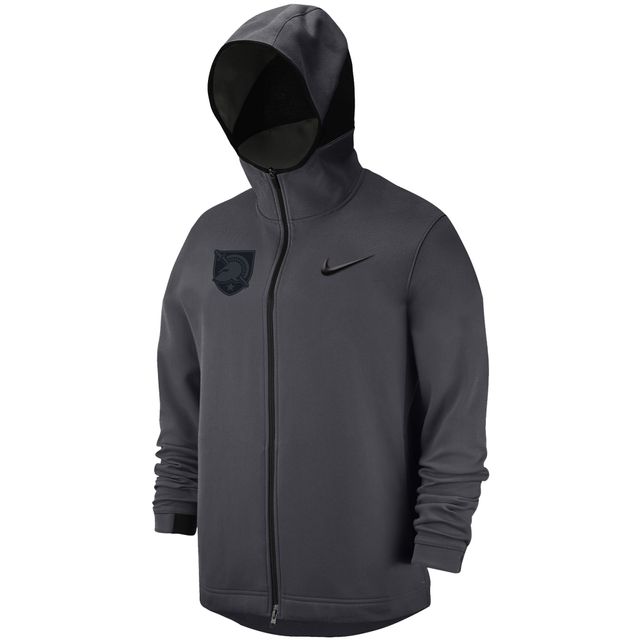 Sweat à capuche entièrement zippé Nike anthracite Army Black Knights Tonal Showtime pour homme