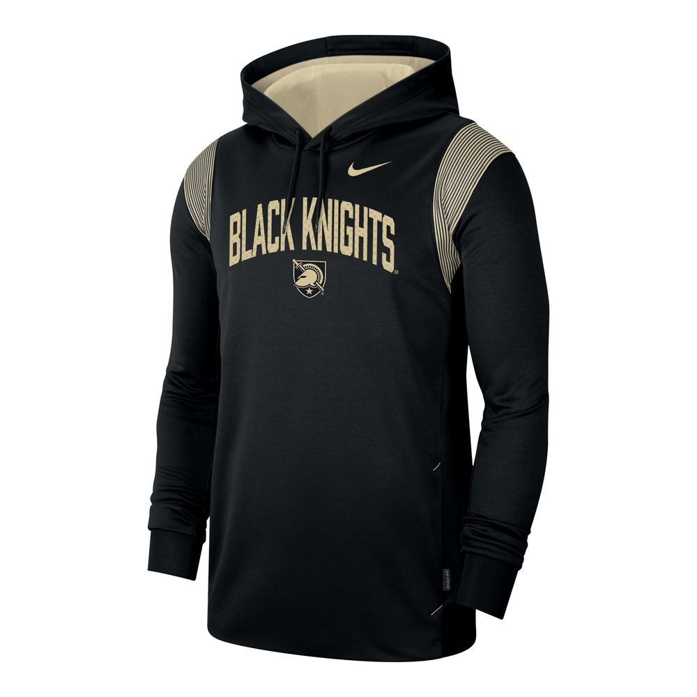 Men's Nike Black Army Knights 2022 Sideline Performance Pullover Hoodie