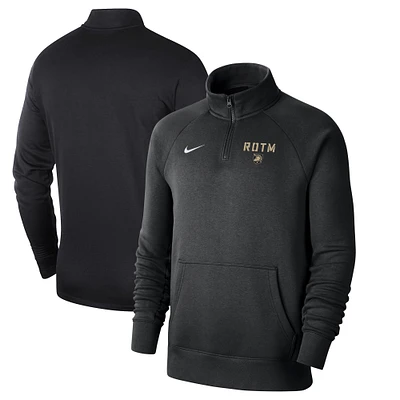 Veste à enfiler en polaire quart de zip Nike Black Army Knights 2023 Rivalry Collection Club pour homme