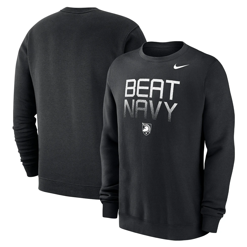 Sweat-shirt en molleton Nike Black Army Knights 2024 Rivalry Collection pour homme Beat Navy Club