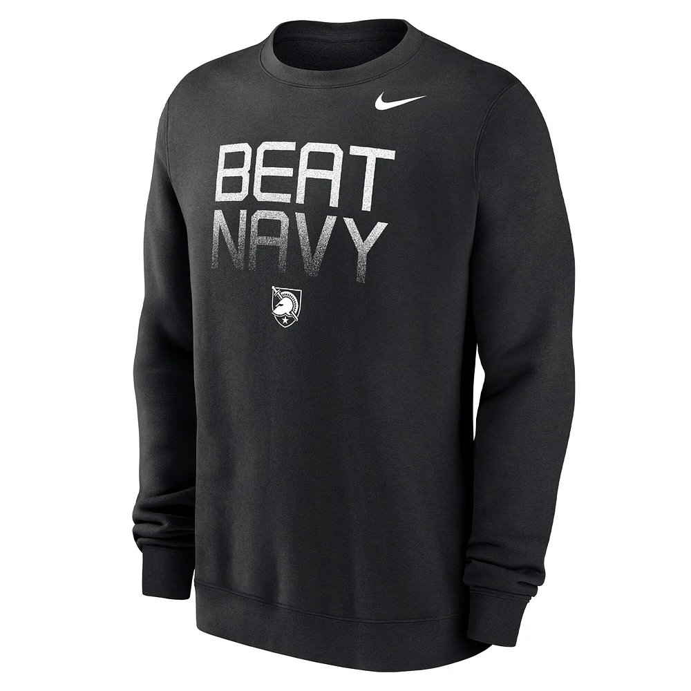 Sweat-shirt en molleton Nike Black Army Knights 2024 Rivalry Collection pour homme Beat Navy Club