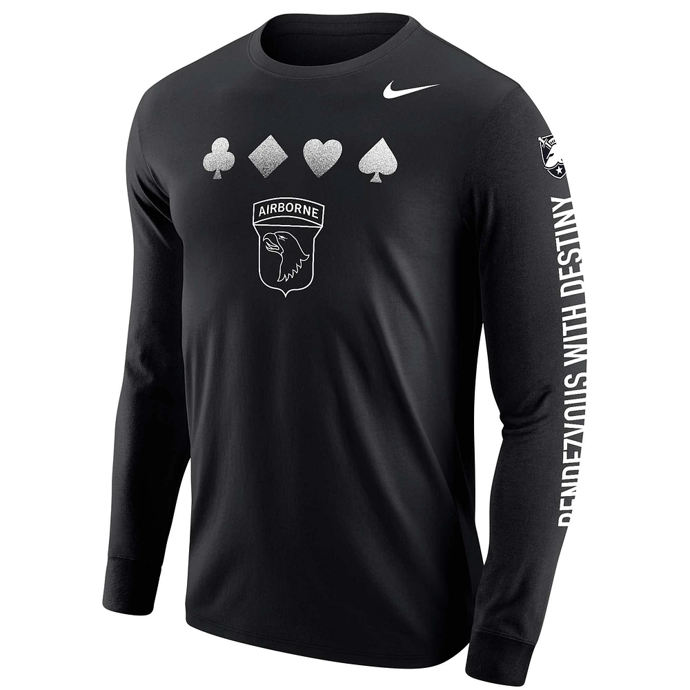 Men's Nike Black Army Knights 2024 Rivalry Collection Suits Long Sleeve T-Shirt