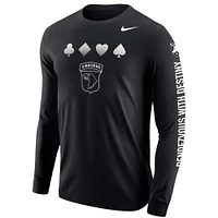 T-shirt à manches longues Nike Black Army Knights 2024 Rivalry Collection pour homme