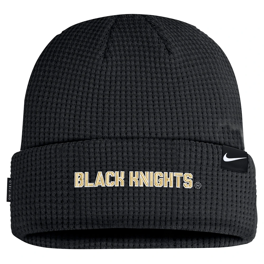 Men's Nike Black Army Black Knights 2024 Sideline Terra Cuffed Knit Hat