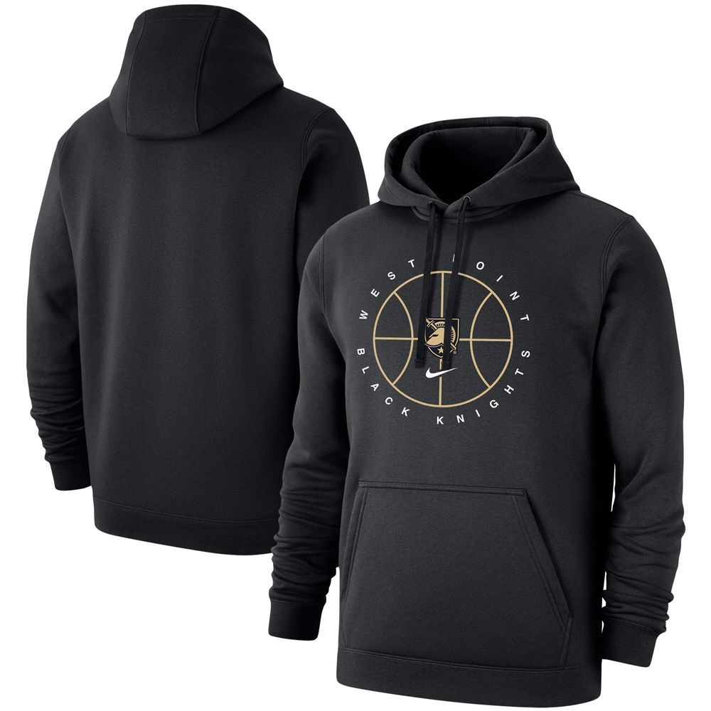 Men's Nike Black Army Knights Basketball Icon Club Fleece Pullover Hoodie