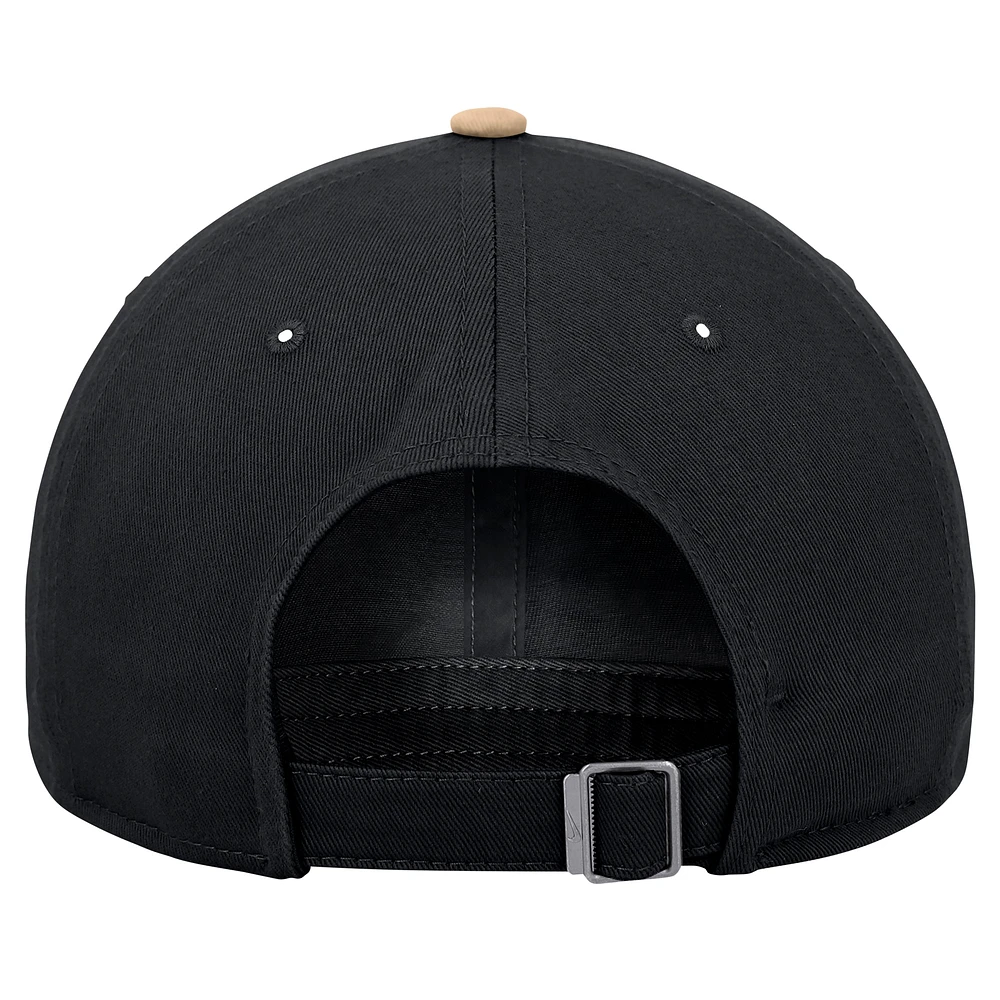 Men's Nike Black Army Black Knights Colorblock Club Adjustable Hat