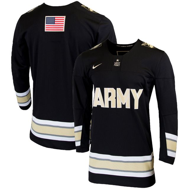 Maillot de hockey collégial Nike Black Army Knights Replica pour homme