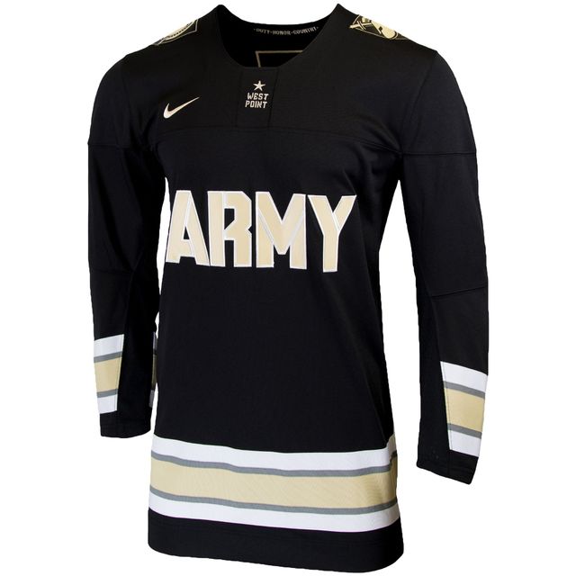 Maillot de hockey collégial Nike Black Army Knights Replica pour homme