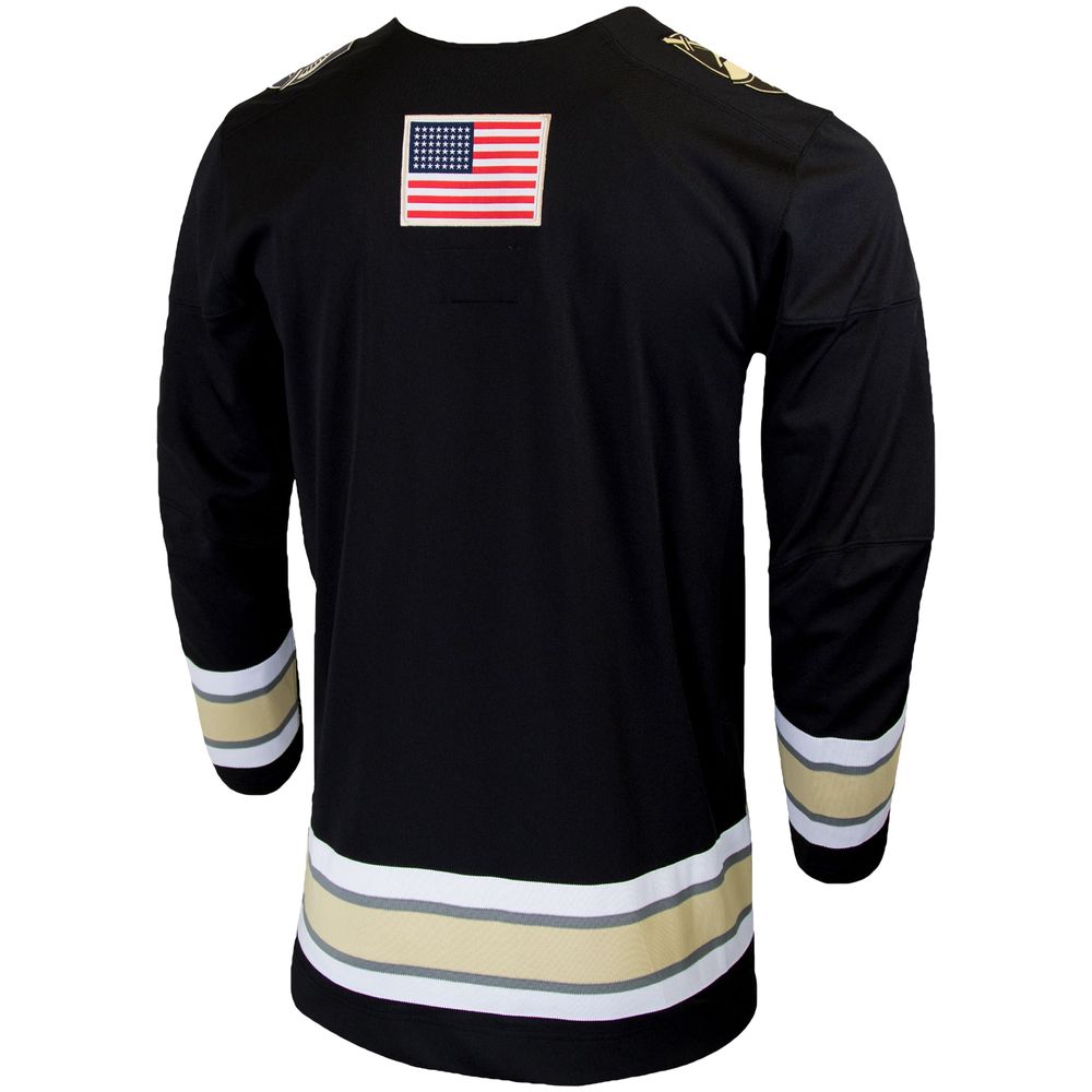 Men's Nike Black Army Knights Replica College Hockey Jersey