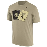 T-shirt de performance Nike Gold Army Black Knights 2023 Rivalry Collection Cards pour homme