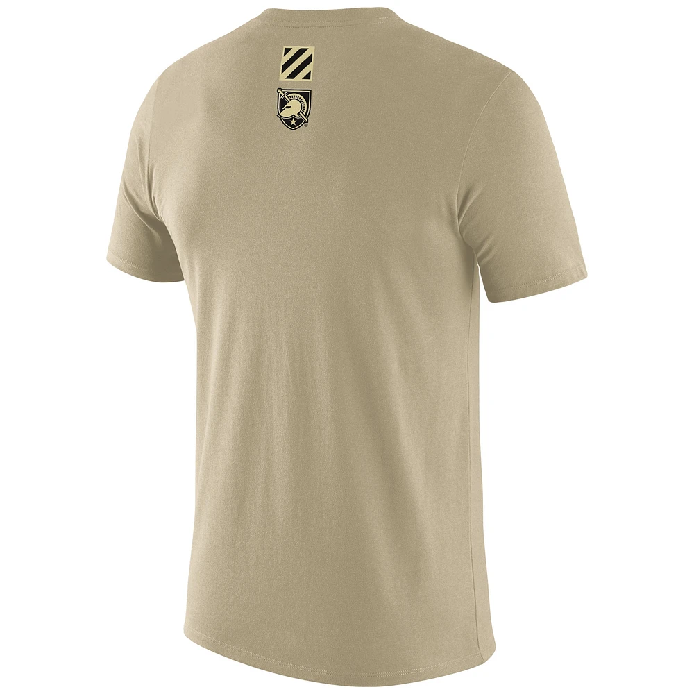 T-shirt de performance Nike Gold Army Black Knights 2023 Rivalry Collection Cards pour homme
