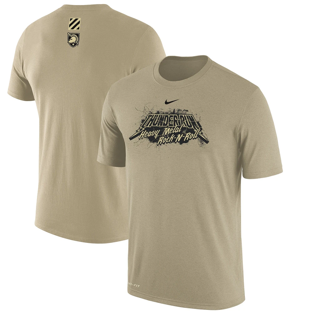 Men's Nike Gold Army Black Knights 2023 Rivalry Collection Heavy Metal Performance T-Shirt