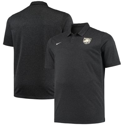 Men's Nike Heathered Black Army Knights Big & Tall Performance Polo