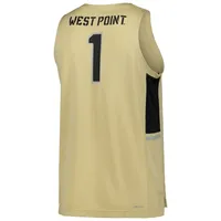 Maillot de basket-ball réplique l'équipe Nike #1 Gold Army Black Knights pour homme